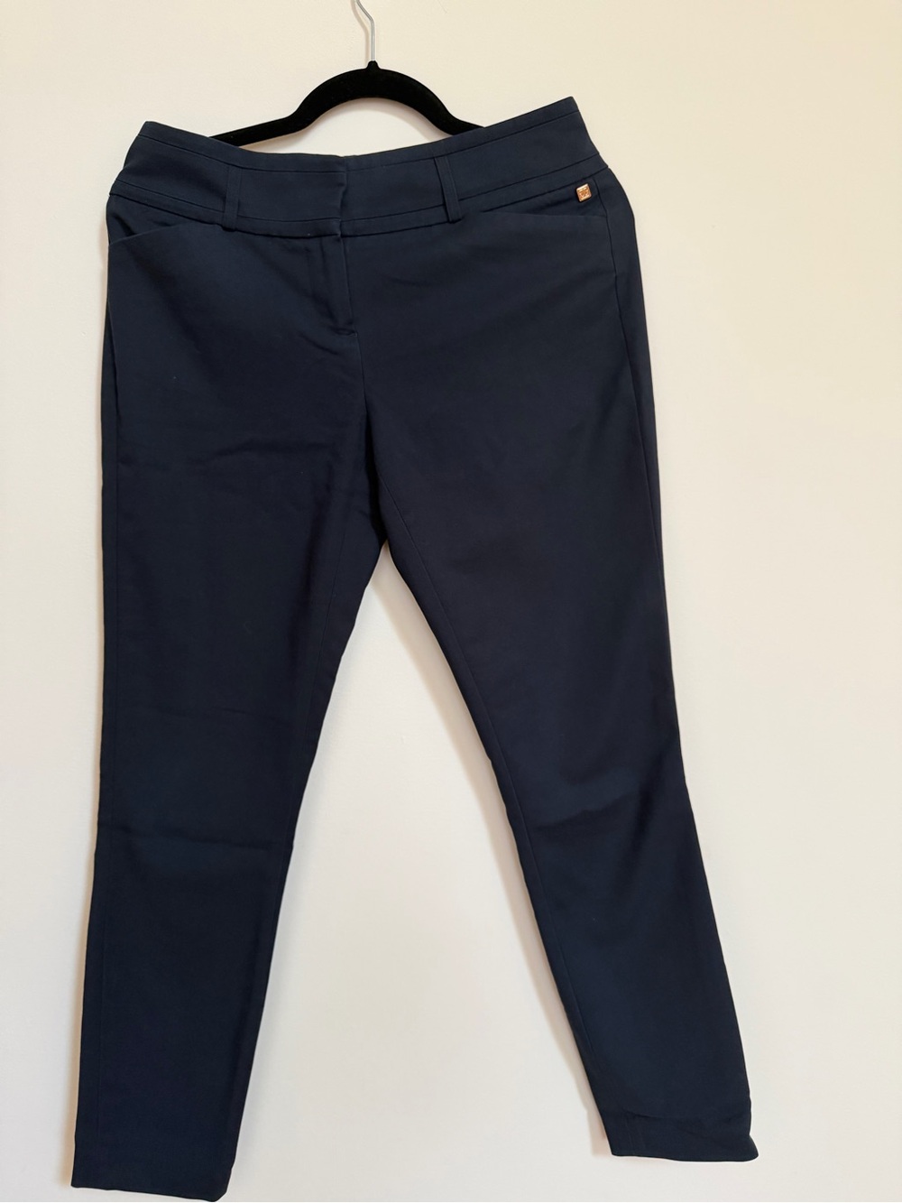 Ivanka Trump Navy Slim Straight Ankle Pants